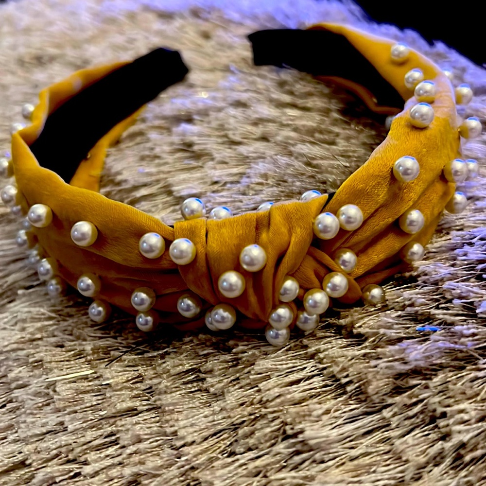 Yellow Pearl Headband